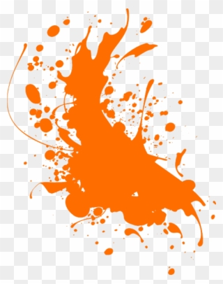 #orange #paint #splat #remixit - Transparent Blue Splash Png Clipart