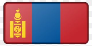 Mongolia Flag Clipart - Mongolian Flat - Png Download