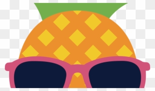 Clip Art Pineapple With Glasses - Png Download