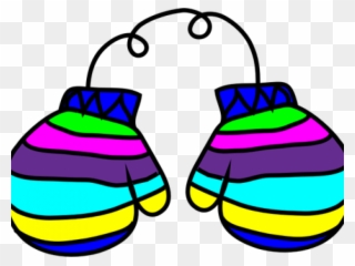 Colorful Clipart Mitten - Free Clip Art Mittens - Png Download