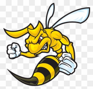 Printed Vinyl Bee - Hornet Mascot Clipart