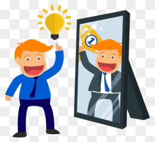 Take A Look In The Mirror - Illustration Clipart