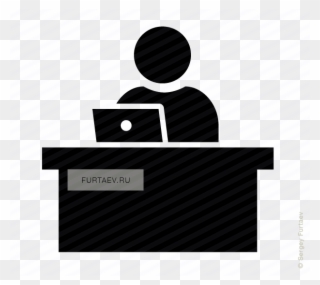 Working Vector Laptop - Person On Laptop Vector Clipart