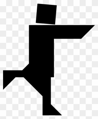 Silhouette Black And White Tangram Wikimedia Commons - Silhouette Clipart