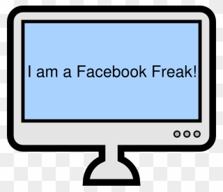 Image Of A Desktop With Facebook Slogan On It Clip - Computer Screen Clipart - Png Download