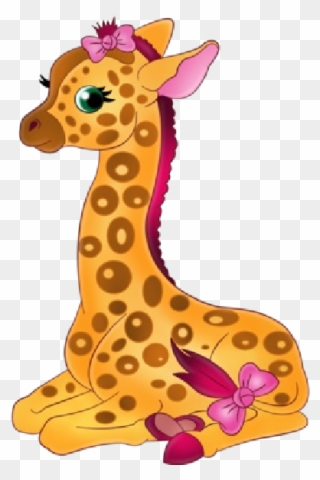 Girl Giraffe Clip Art Pinterest And Babies - Cute Baby Cartoon Giraffe - Png Download
