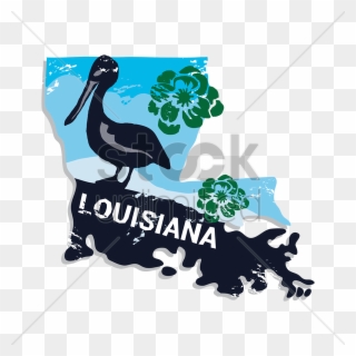 Louisiana Clipart Pelican, Louisiana Clip Art - Louisiana - Png Download