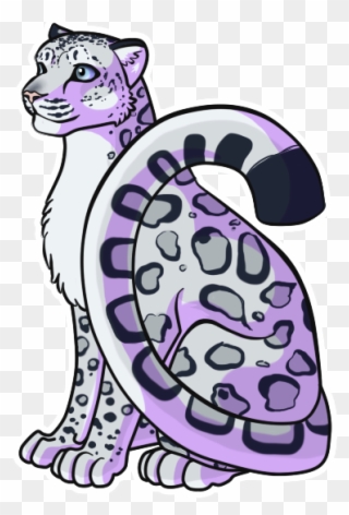 Clip Arts Related To - Cartoon Snow Leopard Drawing - Png Download