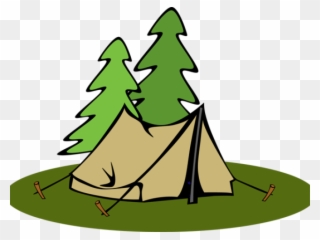 Pine Tree Clipart Transparent Background - Camping Tent Clipart - Png Download