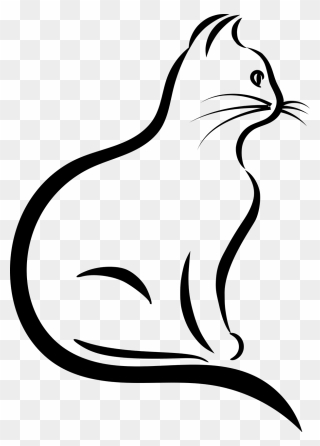 All Photo Png Clipart - Cat Silhouette Line Png Transparent Png