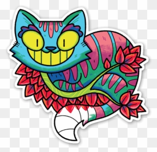 Cheshire Cat Sticker - Cat Clipart