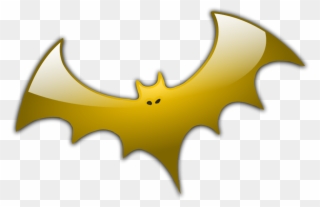 Halloween Glossy Bats 2 Svg Vector File, Vector Clip - Halloween Yellow Bats - Png Download