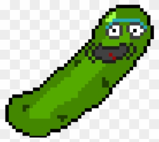 Pickle Clipart Pixel Art - Pickle Rick Pixel Art - Png Download