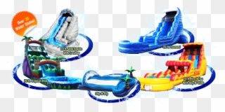 Ez Inflatables 22 Ft. Fire And Ice Slip And Slide - Clipart