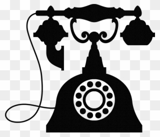 Vintage Telephone Wall Sticker, Old Phone Wall Art, - Vintage Telephone Clipart - Png Download