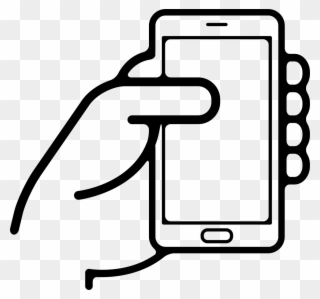 Vector Transparent A Svg Png Icon - Hand Holding Phone Icon Clipart