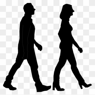 Walking Silhouette Person - People Walking Silhouette Png Clipart