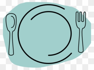 Cutlery Clipart Thanksgiving Dinner Plate - Plate Clip Art - Png Download