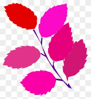 Pink Leaf Clipart - Spring Clip Art - Png Download