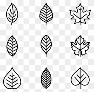 Leaf Icons Free Rounded Clipart Library Download - Leaves Icon - Png Download