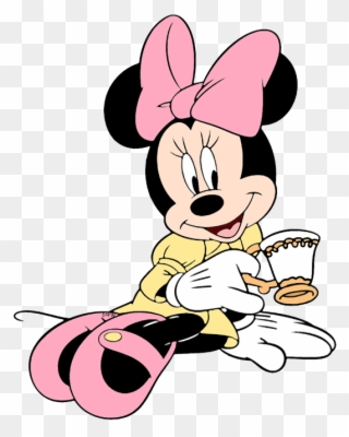 Minnie Mouse Drinking Tea Clipart