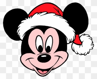 Mickey Mouse Png - Mickey With Santa Hat Clipart