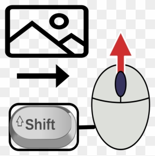 Computer Keyboard Mouse Shortcut To Shift Right - Circle Clipart