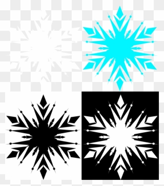 Download Frozen Snowflake Silhouette Clipart Elsa Anna - Disney Frozen Snowflake Vector - Png Download