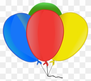 Clipart Bal U00f5es Coloridos Birthday Clip Art Microsoft - Red Yellow Blue Green Balloons - Png Download
