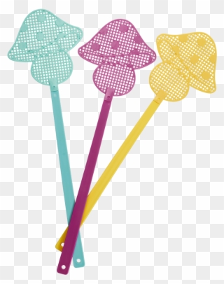 Mushroom Shaped Fly Swatter By Rice Dk Clipart