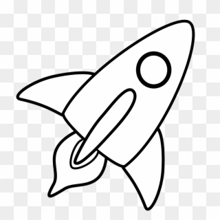Picture Christmas Rocket Ship Coloring Pages 23 Free - Rocket Clip Art Black And White - Png Download