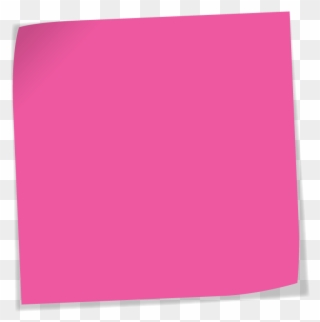 800 X 800 20 - Transparent Background Pink Post It Note Clipart