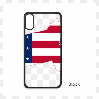 Massachusetts Usa Map Stars Stripes Flag - Mobile Phone Case Clipart