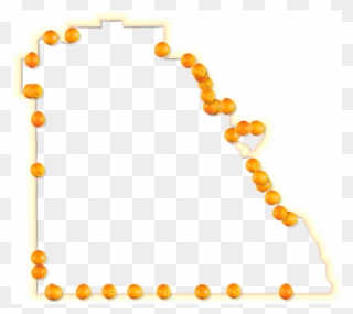 A Map Of Polk With A Yellow-orange Glow Border And - Illustration Clipart