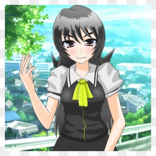 Clipart Royalty Free Stock Anonymous Drawing Girl - Anime Girl Black Hair - Png Download