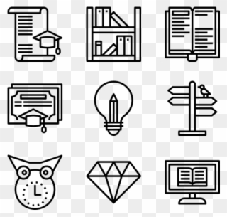 Modern Education - Clock Icon Free Vector Clipart