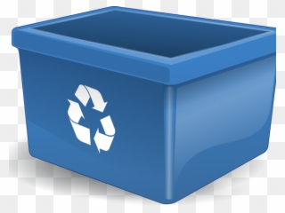 Water Clipart Bin - Blue Recycle Bin Clipart - Png Download