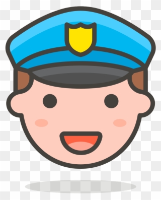 188 Man Police Officer - Policia Emoji Clipart