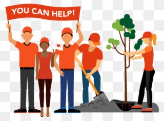 Help Fund A Community Project - Tree Planting Clipart - Png Download