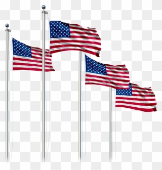 American Flag Pole Png - Usa Banner Png Clipart