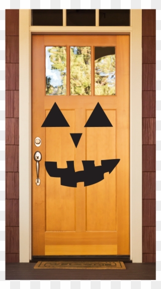 Jack O' Lantern Face Door - Halloween Jack O Lantern Door Clipart
