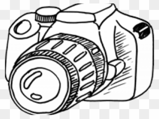 Drawn Camera Camer - Dslr Camera Clipart