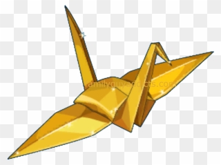 Giant Golden Paper Crane - Military Aircraft Clipart