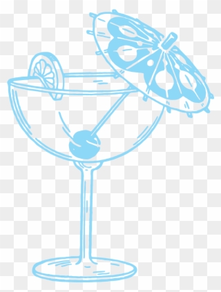 Ombrelle Cocktail Illustration Clipart