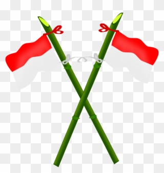 Clipart Of Indonesian, Indonesia And Bamboo - Indonesian Flag Clip Art - Png Download