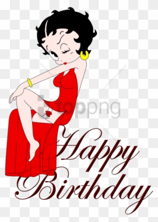 Free Png Betty Boop Happy Birthday Banner Png Image - Happy Birthday Text Png Clipart