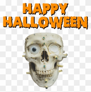 Download Happy Halloween Skull Transparent Png - Happy Halloween Png Transparente Fantomes Clipart