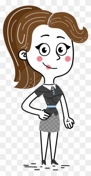 Hand Drawn Girl Cartoon Vector Character Aka Cynthia - Reward Of Hard Work Is More Work Clipart