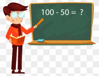 How - Teacher And Student Cartoon Png Clipart