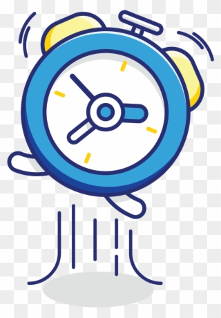 Alarm Clock Jumping Concept - Circle Clipart